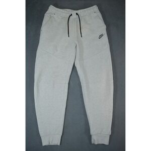Nike Sportswear Tech Fleece Pants Mens M White Heather Drawstring Gym DQ4316-100